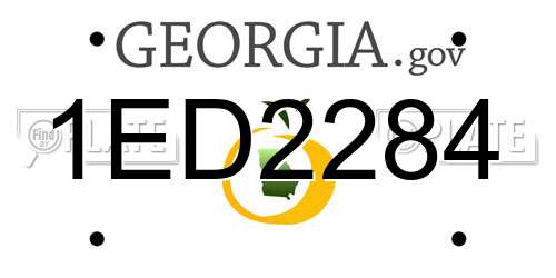 1ED2284 Georgia License Plate
