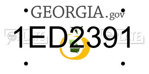 1ED2391 Georgia License Plate