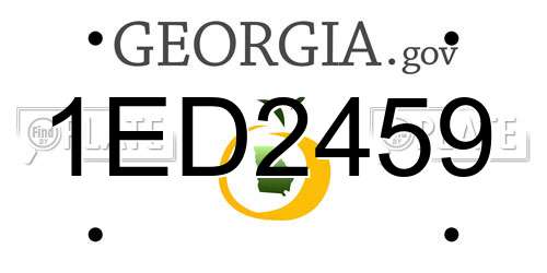 1ED2459 Georgia License Plate