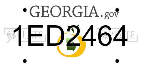 1ED2464 Georgia License Plate