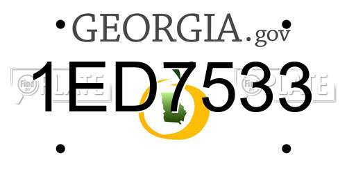 1ED7533 Georgia License Plate