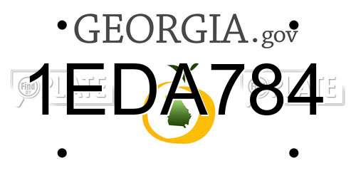 1EDA784 Georgia License Plate
