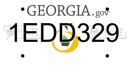 1EDD329 Georgia License Plate