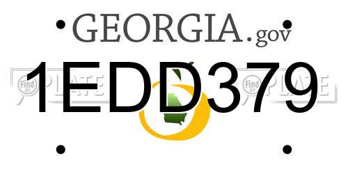 1EDD379 Georgia License Plate