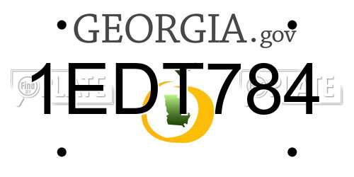 1EDT784 Georgia License Plate