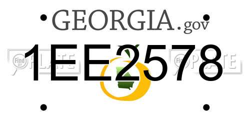 1EE2578 Georgia License Plate