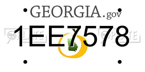 1EE7578 Georgia License Plate