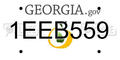 1EEB559 Georgia License Plate