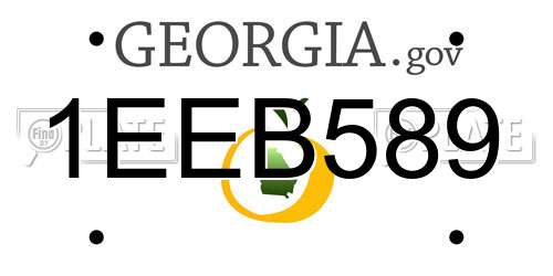 1EEB589 Georgia License Plate