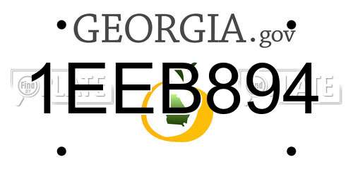 1EEB894 Georgia License Plate