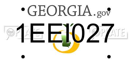 1EEI027 Georgia License Plate