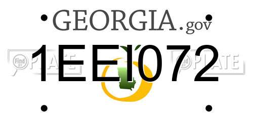 1EEI072 Georgia License Plate
