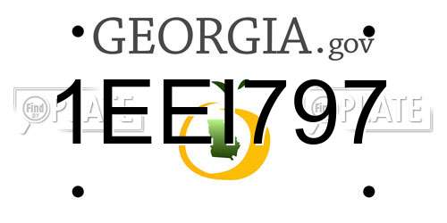 1EEI797 Georgia License Plate