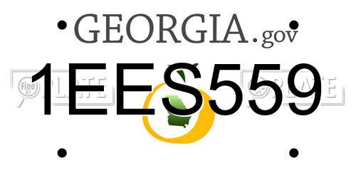 1EES559 Georgia License Plate