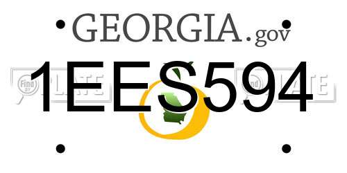 1EES594 Georgia License Plate