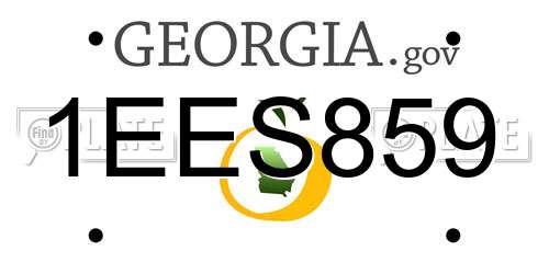 1EES859 Georgia License Plate