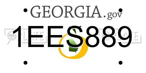 1EES889 Georgia License Plate