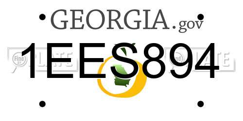 1EES894 Georgia License Plate