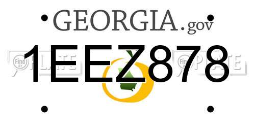 1EEZ878 Georgia License Plate