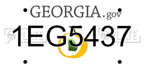 1EG5437 Georgia License Plate