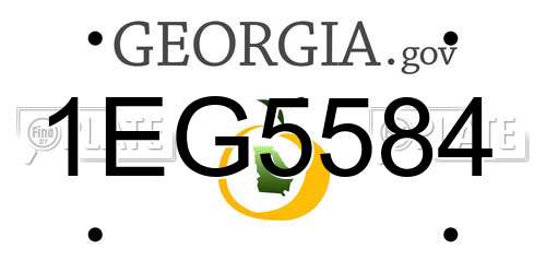 1EG5584 Georgia License Plate