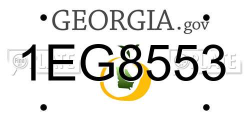 1EG8553 Georgia License Plate