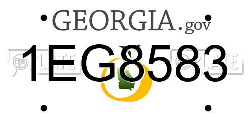 1EG8583 Georgia License Plate