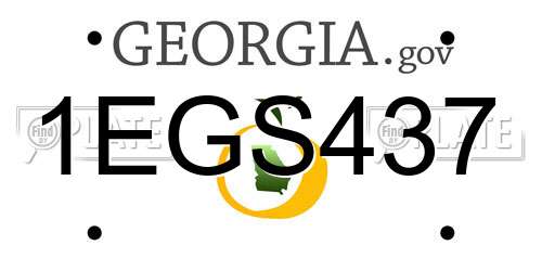 1EGS437 Georgia License Plate