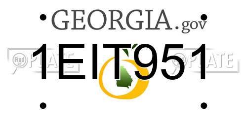 1EIT951 Georgia License Plate