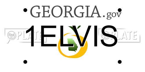 1ELVIS Georgia License Plate