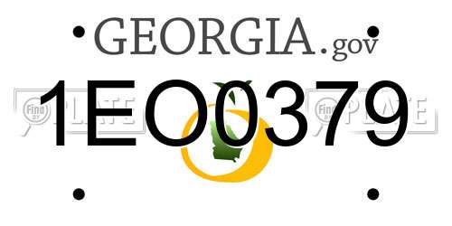 1EO0379 Georgia License Plate
