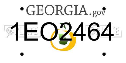 1EO2464 Georgia License Plate