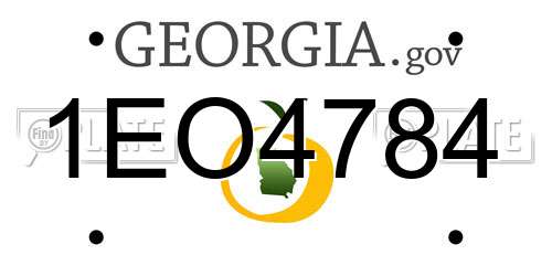 1EO4784 Georgia License Plate