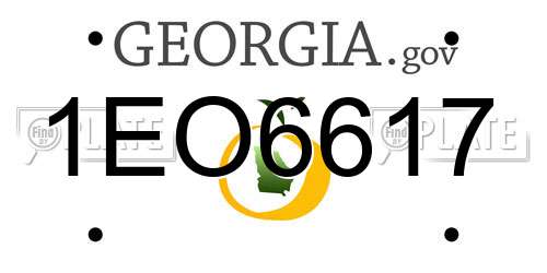 1EO6617 Georgia License Plate