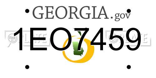 1EO7459 Georgia License Plate
