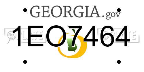 1EO7464 Georgia License Plate