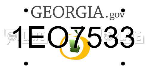 1EO7533 Georgia License Plate