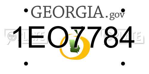 1EO7784 Georgia License Plate