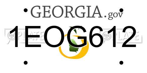 1EOG612 Georgia License Plate