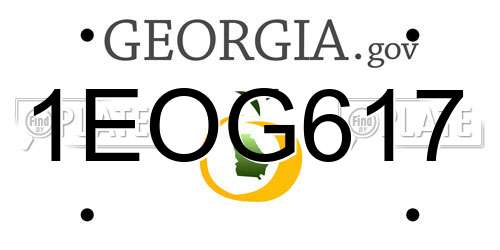 1EOG617 Georgia License Plate
