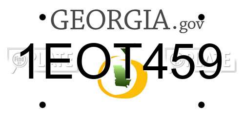1EOT459 Georgia License Plate
