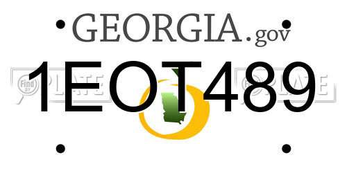 1EOT489 Georgia License Plate