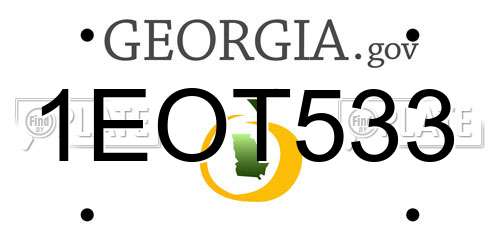 1EOT533 Georgia License Plate
