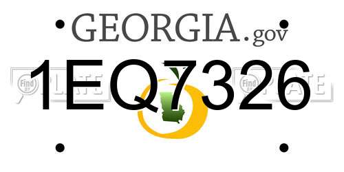 1EQ7326 Georgia License Plate
