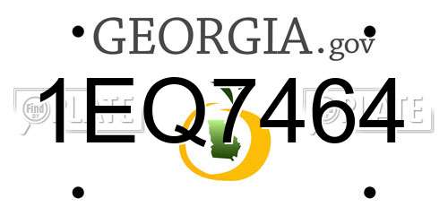 1EQ7464 Georgia License Plate