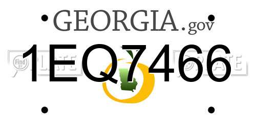 1EQ7466 Georgia License Plate