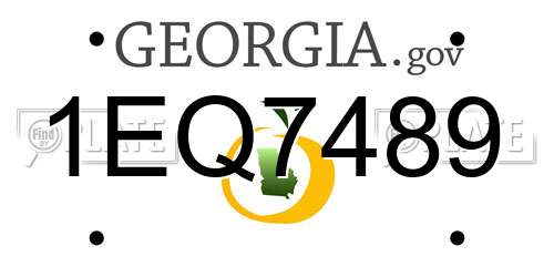 1EQ7489 Georgia License Plate