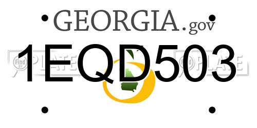 1EQD503 Georgia License Plate