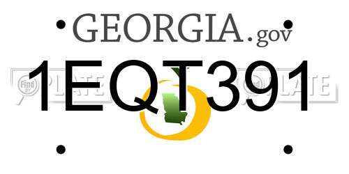 1EQT391 Georgia License Plate