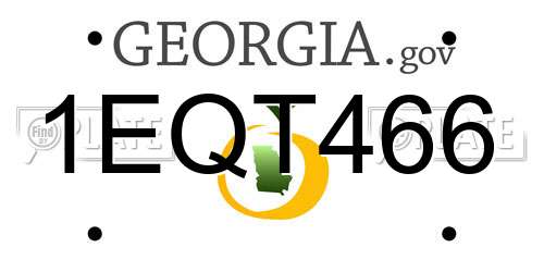 1EQT466 Georgia License Plate